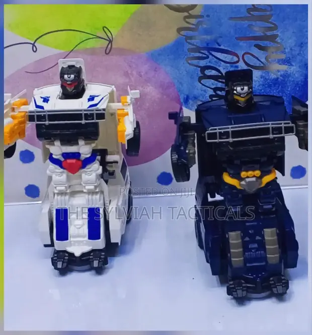 Gari la Polisi la Robot - Nyeupe na Bluu - 1