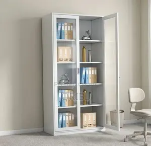 Full Glass 2-Door Steel Display Cabinet