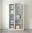 Full Glass 2-Door Steel Display Cabinet - 3