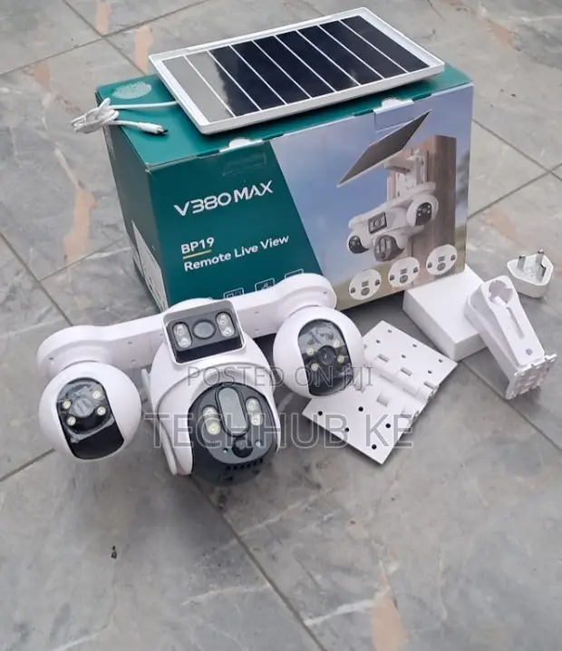 BP19 V380 Pro Max Kamera ya Solar ya 4G yenye Lensi 4 na Sauti - 1