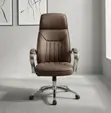 Executive High Back Leather Swivel Office Chair - Brown - 4