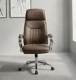Executive High Back Leather Swivel Office Chair - Brown - 5