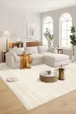 Sofa Nzuri ya Viti 2 vya Kitambaa - Nyeupe - 4