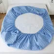 5x6 Sky Blue Waterproof Mattress Protector - 1