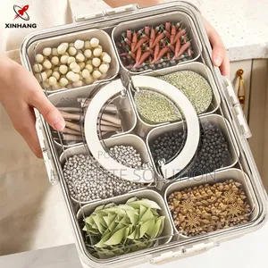 9-in-1 Compartment Food/Spice Storage Box