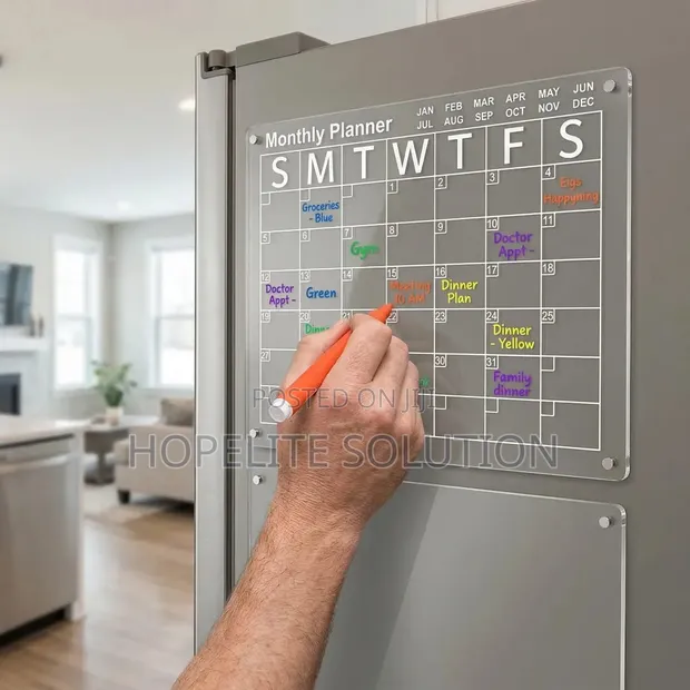 Magnetic Fridge Calendar Meal Planner - 1