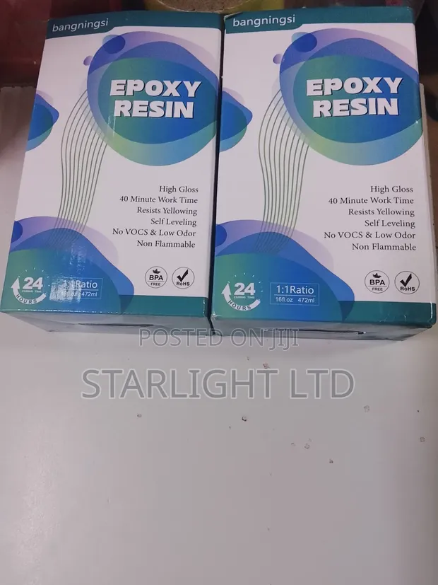 High Gloss Self-Leveling Epoxy Resin for Art, Crafts, Jewelry, and Countertops - 1