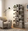 DIY Open-Back Vertical Geometric Bookcase - 1
