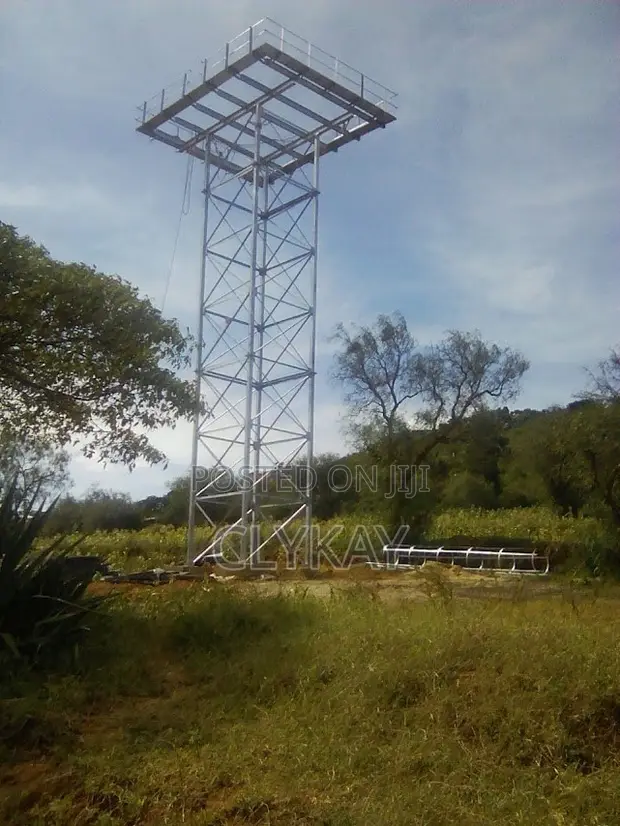 Mnara wa Tangi la Maji la Chuma la Kazi Nzito - 9m, 50,000L - 1