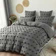 Set ya Duvet Cover Nzuri ya Muundo wa Mawimbi ya Tufted - 2