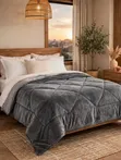 5x6 Feet Velvet Woolen Single Duvet - Heavy Warmth - 2