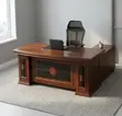 1600mm Mahogany Finish Office Desk - 1