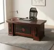 1600mm Mahogany Finish Office Desk - 3