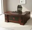 1600mm Mahogany Finish Office Desk - 4