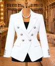 Women's Double Breasted Blazers - 4