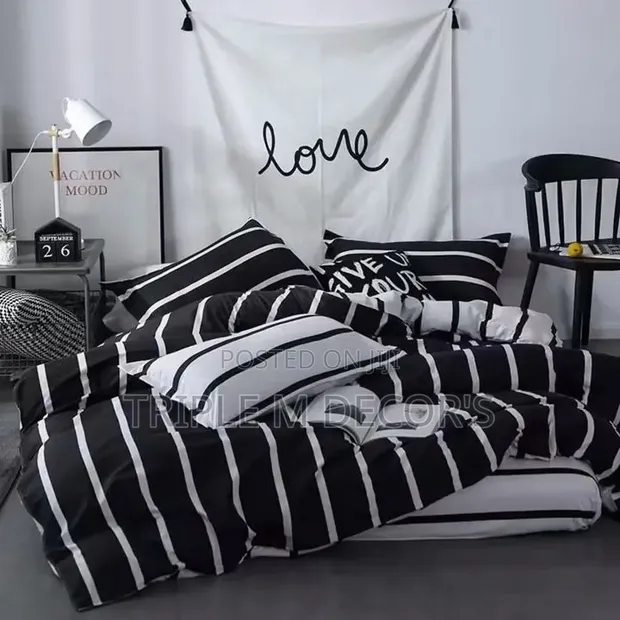 6x7 Nordic Cotton Fibre Duvet Cover Set - Aesthetic Bedding - 1