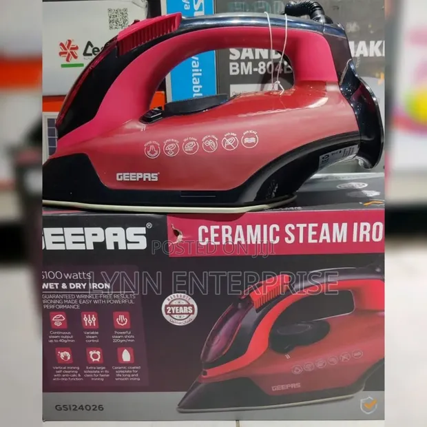 Geepas Heavy Duty Ceramic Steam Iron 3100W GSI24026 - 1