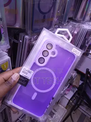 Matte MagSafe Purple Case with Lens Protector for Samsung Galaxy S24+