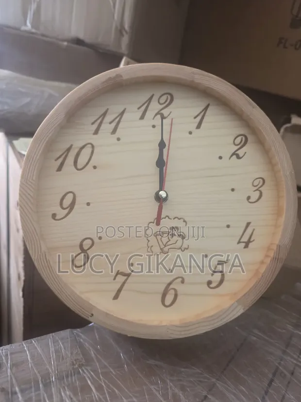 Sauna Clock - Brown - 1