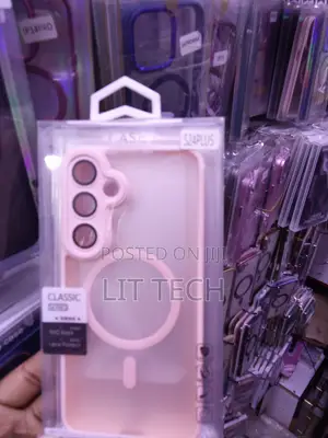 Kifaa cha MagSafe cha Pinki cha Kioo kwa Samsung Galaxy S24+