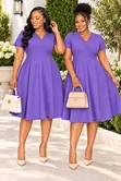 Senori Wrap Skater Dress - 4