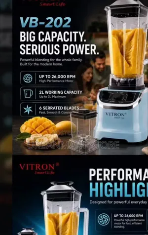 Vitron VB-202 2L High-Speed Commercial Blender