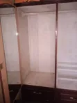 Elegant Dark Brown Wooden Wardrobe with Drawers - 2