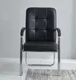 Padded Leather Aluminium Frame Visitor Chair - 3