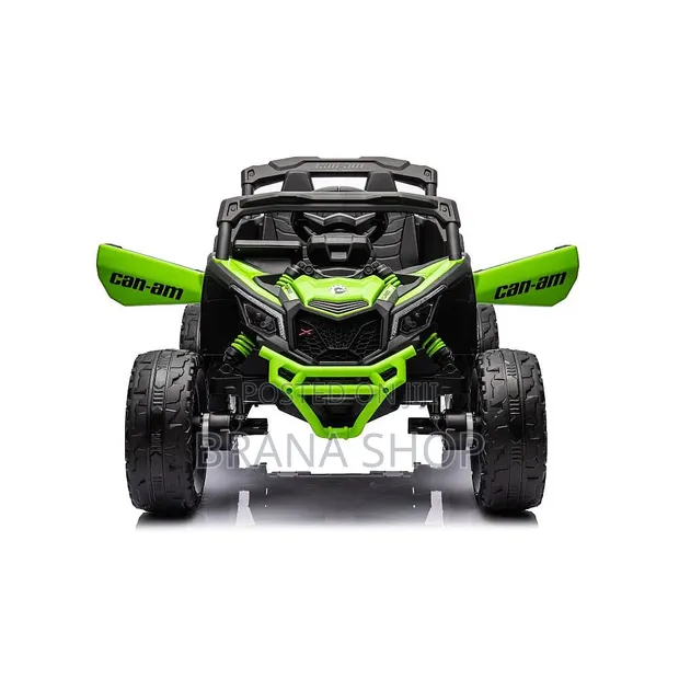 Luminous Green 12V Electric Ride-on Car for Kids - 1