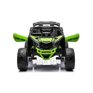 Luminous Green 12V Electric Ride-on Car for Kids