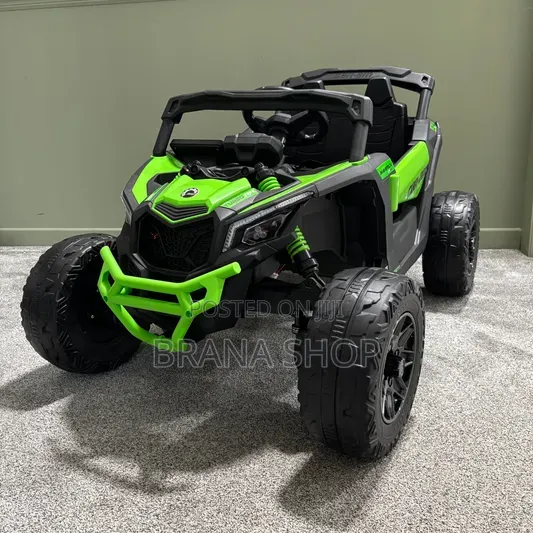 12V Luminous Green Off-Road UTV Buggy Ride-On - 1