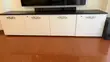 White and Black TV Console Table - 2