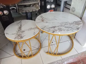 Meza ya Kahawa ya Mviringo Iliyoagizwa