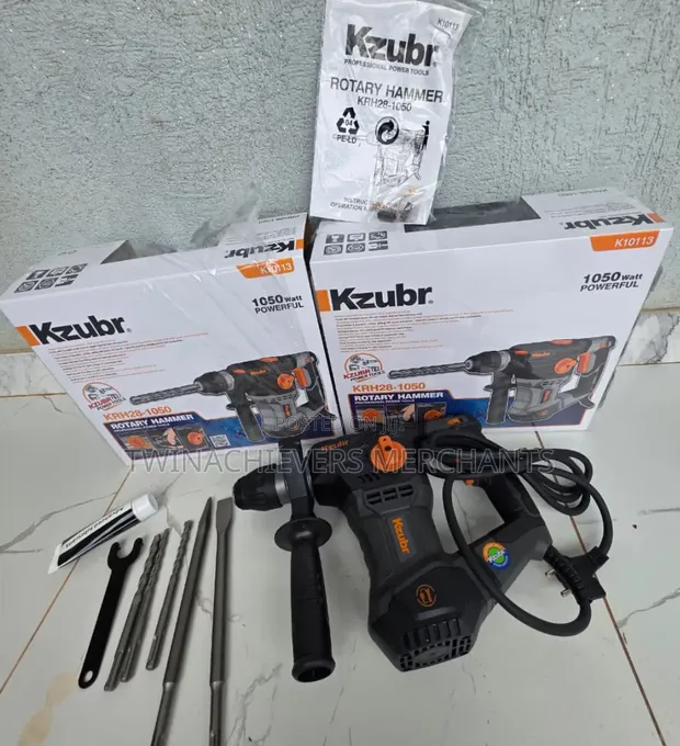 1050W Rotary Hammer Drill ya Umeme (KZBUR) - 1