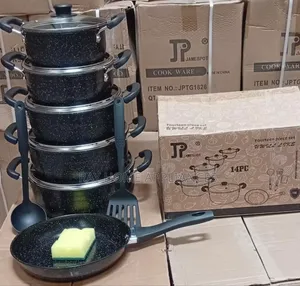 Seti ya Vyombo vya Kupikia Visivyo na Gundi vya JP Vipande 14