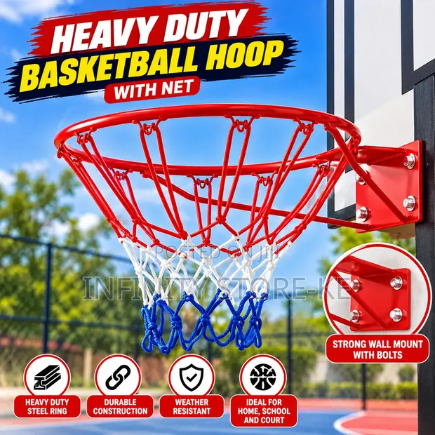 Heavy Duty Basketball Hoop and Net - 1