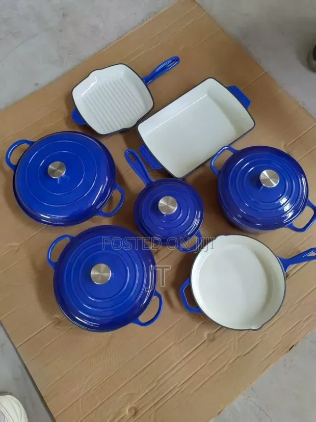 11pcs Enamel Cast Iron Cookware Set - 1