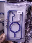 Samsung Galaxy S24 MagSafe Compatible Clear Case with Blue Edges - 1