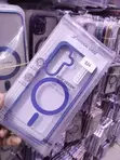 Samsung Galaxy S24 MagSafe Compatible Clear Case with Blue Edges - 2