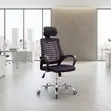 Modern Fabric Office Chair with Mesh Headrest - 2