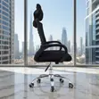Modern Fabric Office Chair with Mesh Headrest - 5