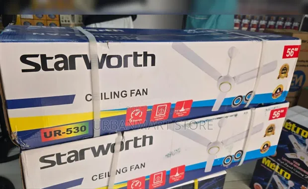 Starworth 56 Inch Industrial Ceiling Fan - Nyeupe - 1