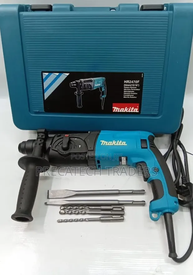 Makita 24mm Rotary Hammer Drill na Sanduku & Vifaa - 1