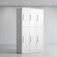 6-Drawer Ventilated Metal Locker Cabinet with Key Lock - 1