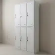 6-Drawer Ventilated Metal Locker Cabinet with Key Lock - 2