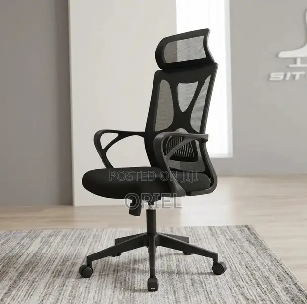 Mesh Ergonomic Office Chair - Black - 1