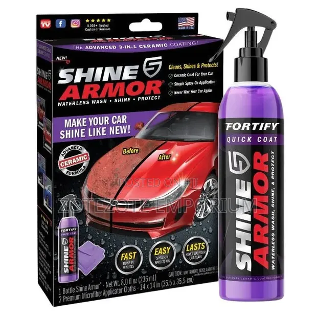 Shine Armor Fortify - Dawa ya Magari ya 3-in-1 - 1