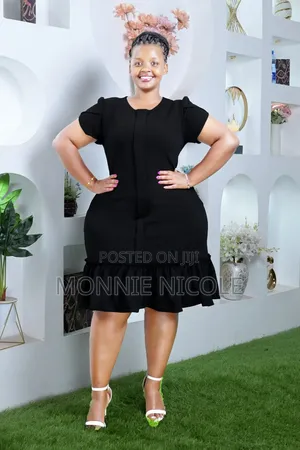 Elegant Ladies Black Shift Dress