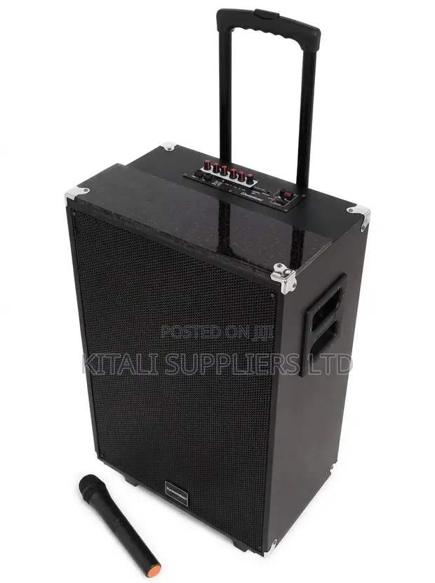 Tagwood LTS-15A 15-Inch Bluetooth Trolley Speaker + Maikrofoni Isiyo na Waya Bure - 1