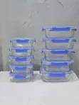 10 Pcs Food Grade Glass Storage Containers Set - 4